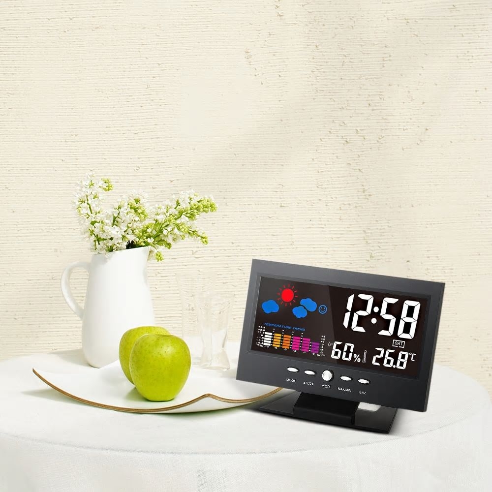 Dagaanbieding - Digitaal Weerstation Thermometer met Voice Activated backlight dagelijkse koopjes